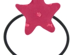Elastique cheveux étoile plumetis rose fuchsia