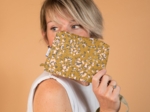 Pochette tissu gypso ocre