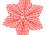Barrette fleur étoile 4 vichy peps