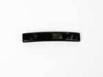 Barrette rectangle moyenne noir nacré