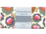 Coupon tissu 50 cm fleur de thé