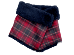 Echarpe tube enfant tartan rouge