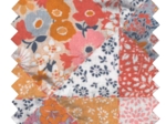 Tissu coton au mètre ex2360 patchwork corail