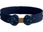 Bandeau jersey bébé noeud bulle bronze marine