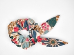 Chouchou nœud  cerise en fleur