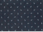 Coupon tissu 1 m ancre marine ex1068