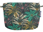 Pochette tissu palmia emeraude