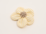 Petite Barrette Pétales de Fleur rayé jaune