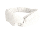 Bandeau croisé enfant 3 - 8 ans blanc pailleté