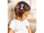 Barrette petit noeud oxford ciel