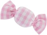 Petite barrette mini bonbon vichy rose