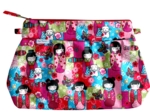 Pochette plissée kokeshis