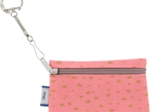 Pochette porte-clés triangle or poudré