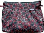 Pochette plissée camelias rubis