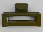 Grande pince rectangle kaki laqué