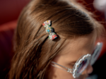 Petite barrette mini bonbon mille et une fleurs
