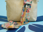 Pochette brosse à dents cerise en fleur
