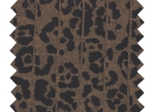 Tissu Jacquard leopard matelassé moka