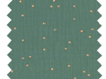 Tissu gaze pois or eucalyptus