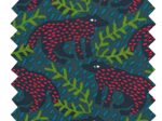 Tissu coton au mètre  loup des bois