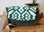 Rabat sac compagnon jacquard vert