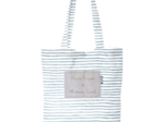 Sac tote bag rayé bleu blanc