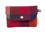 Pochette Savon tartan lurex rubis