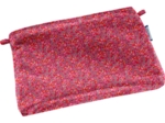 Mini pochette tissu crocus groseille