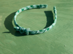 Serre-tête fin vichy vert menthe
