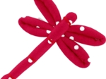 Barrette libellule pois rouge