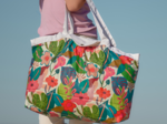 Sac cabas moyen fleurs des iles