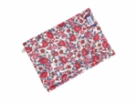 Portefeuille compact rouge corolle