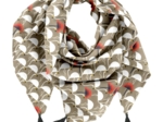 Foulard pompon flamant