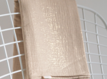 Foulard pompon gaze pailletée camel