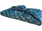 Furoshiki moyen 48 x 48 cm eventail or vert