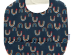 Bavoir tissu plastifié poules en ciel