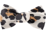 Barrette petit noeud leopard