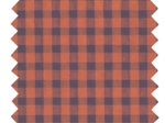 Tissu coton au mètre vichy caramel prune