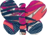 Barrette petit papillon tropical fire