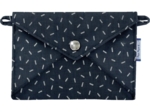 Petite pochette enveloppe paille argent jean