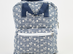 Petit sac à dos Gaby vichy brodé marine
