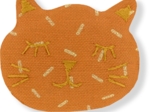 Barrette miaou paille dorée caramel