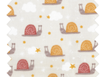 Tissu coton au mètre le bal des escargots ex1084