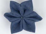 Barrette fleur étoile jean fin