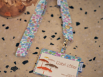 Porte-clés collier pastel fleuri