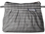 Mini pochette plissée vichy noir
