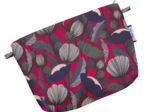 Mini pochette tissu pavot  fuchsia