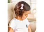 Barrette petit noeud oxford rose