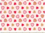 Coupon tissu enduit de 35cm  petits coeurs