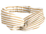 Bandeau croisé rayé or blanc